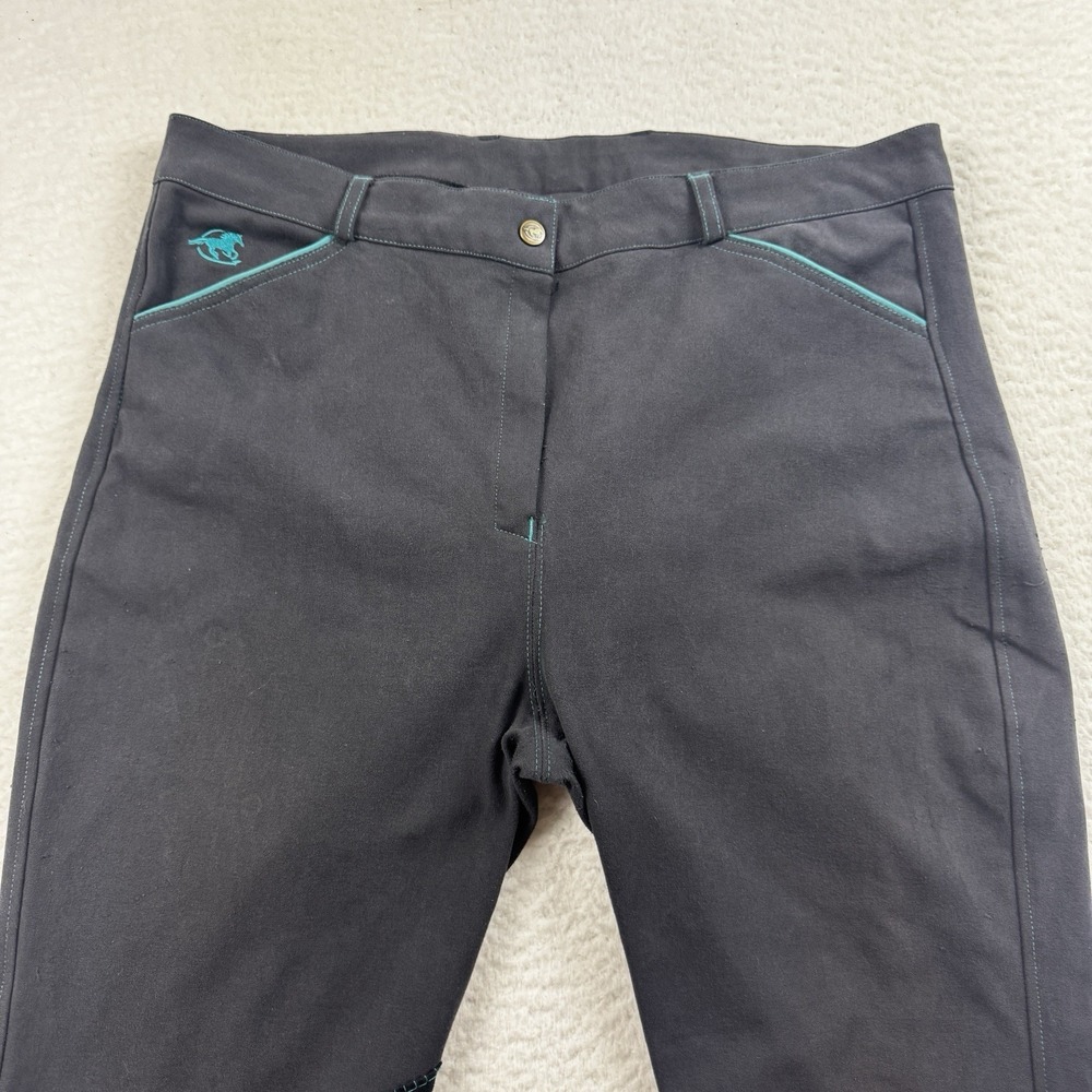 Piper Pants Women's 38R Gray Blue Tapere Equestrian Stretch‎ Horseback Riding - Picture 2 of 14